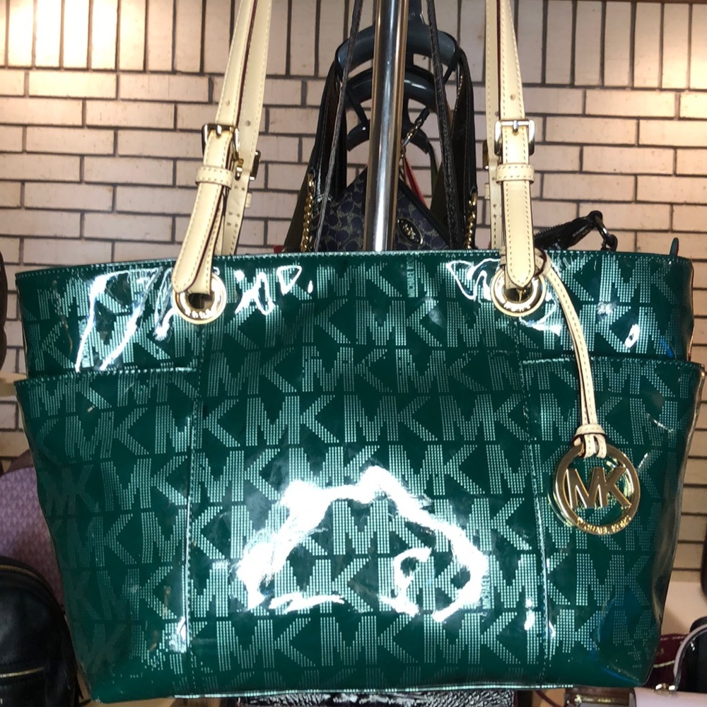MK Green Patent Monogram